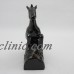 Black Glazed Ceramic Zebra Horse Metallic Gold Bookend Decor Japan Vintage   192607026083